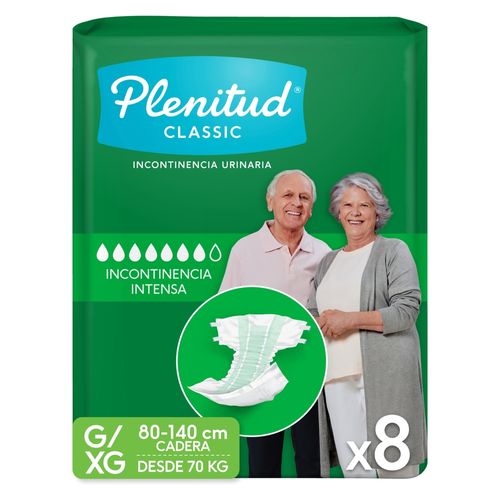 Pañales para Adulto Plenitud Classic G/XG -8 Uds