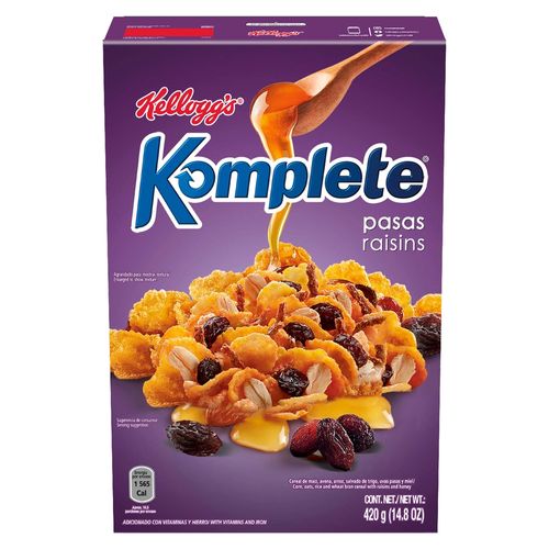 Cereal Komplete Con Pasas Kelloggs - 420 g