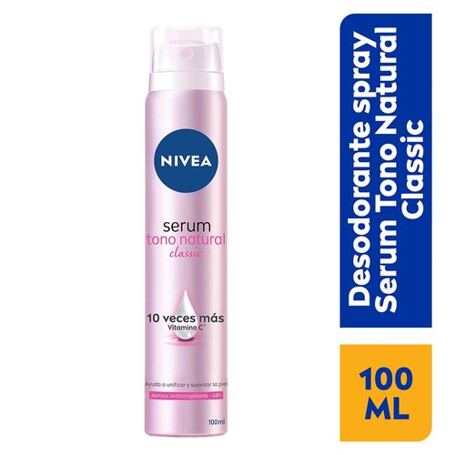 Desodorante Nivea Femenino Serum en Spray Tono Natural Classic - 100 ml