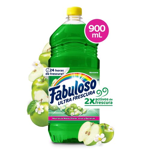 Desinfectante Fabuloso Multiusos Frescura Activa Antibacterial Manzana - 900 ml