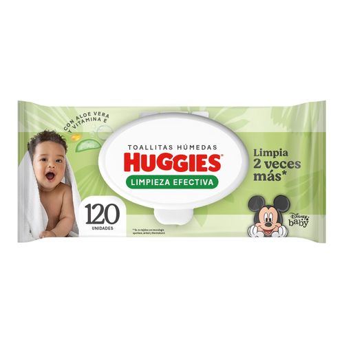 Toallas Húmedas Huggies Limpieza Efectiva - 120 Uds