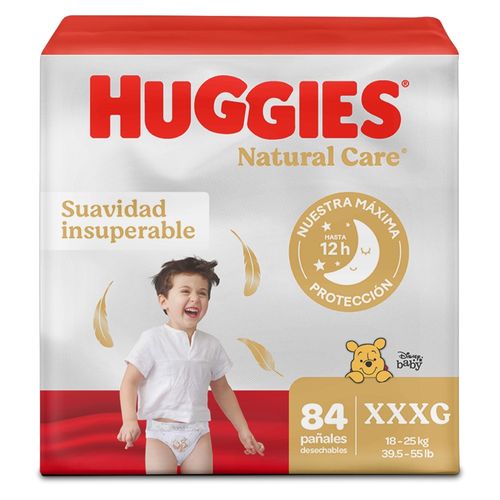 Pañales Huggies Natural Care Etapa 6/XXXG Hipoalergénico, Más De 16kg- 84Uds