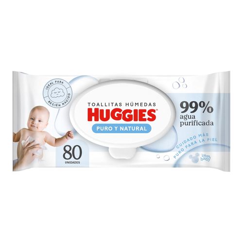 Toalla Humeda Huggies Puro Y Natural - 80 g