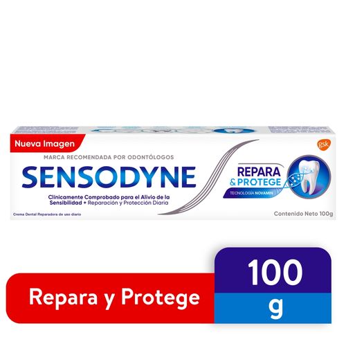 Crema Dental Sensitiva Sensodyne, Repara Y Protege - 100 g