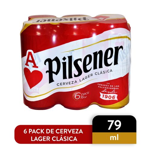 Cerveza Pilsener Six Pack Lata 474 ml