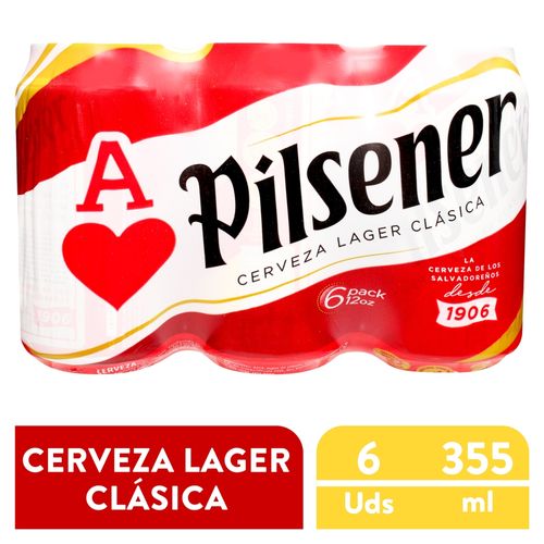 Cerveza Pilsener Six Pack Lata 355Ml