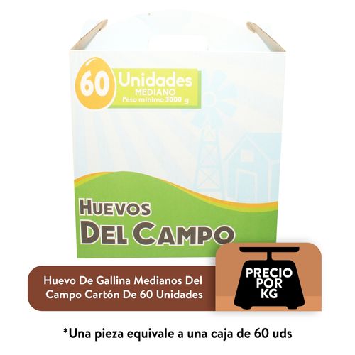 Huevo Mediano Marron Del Campo 60 U