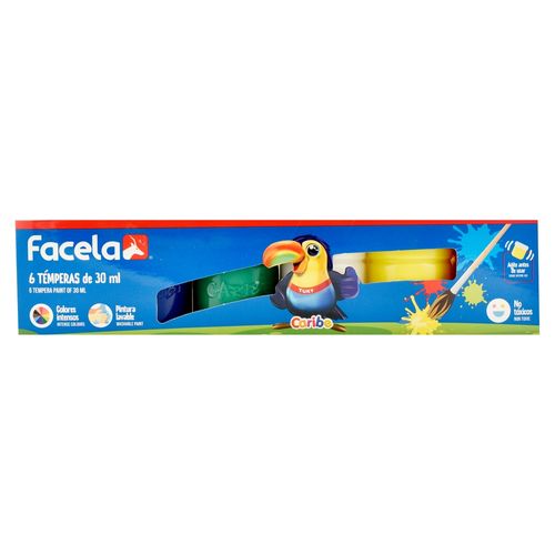 Tempera Facela Caribe 14501-6 Unidades
