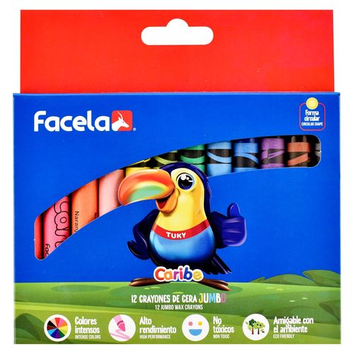 Crayones Facela Caribe14519-12 Unidades