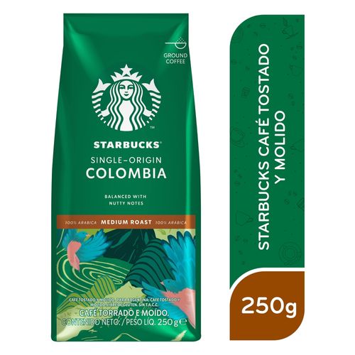 Starbucks® Colombia Tueste Medio Café Tostado Y Molido Bolsa 250 g