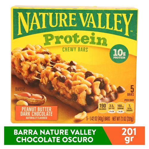 Barra Nature Valley Masticable Chocolate Oscuro Con Mantequilla Mani - 201 g