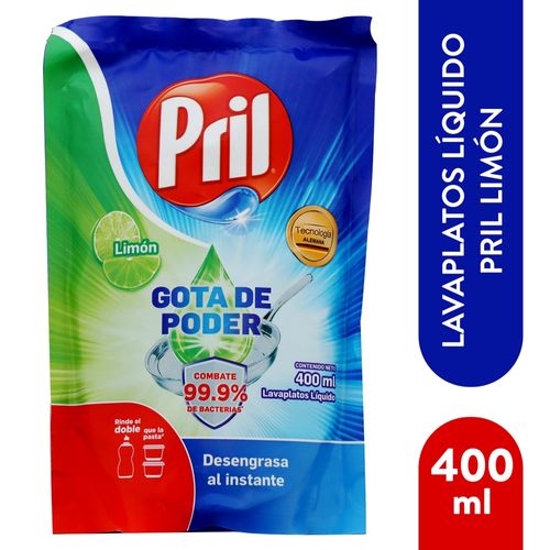 Lavaplatos Líquido Pril Aroma Limón Econopack - 400 ml