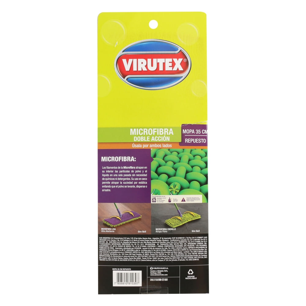 Comprar Mopa Plana Micro Dual Rpto Virutex | Walmart El Salvador ...