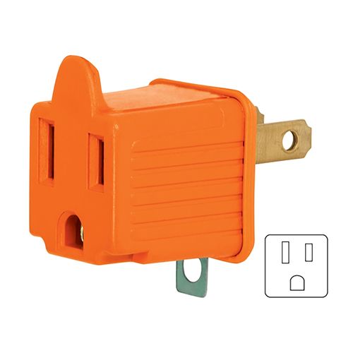 Adaptador Polarizado 3 Entradas Naranja