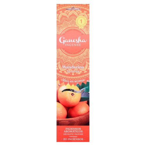 Incienso aromático Ganesha mandarina - 20 Pzas