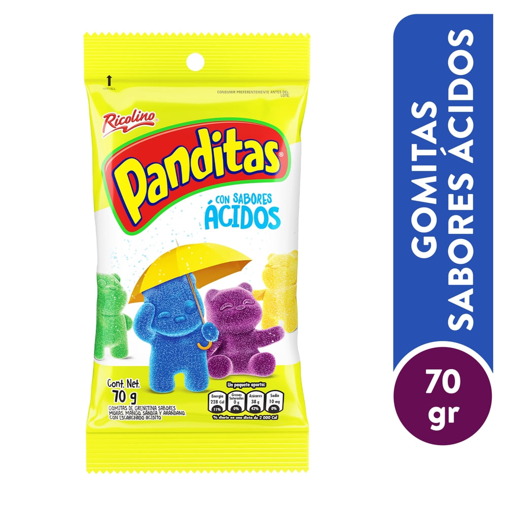 Comprar Gomitas Ricolino Panditas Sabores Ácidos - 70 g | Walmart El ...