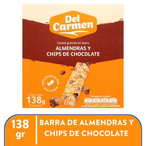 Barra El Carmen Alemndra Choco 138 g