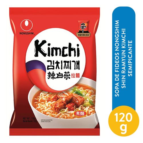 Sopa De Fideos Nonghim Shin Ramyun Kimchi Semipicante - 120 g