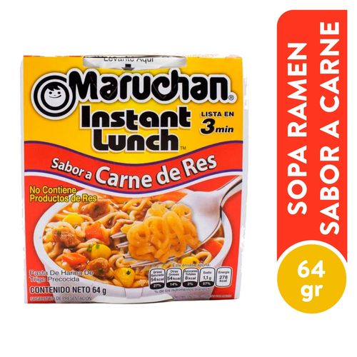 Maruchan Sopa Instantanea Sabor A Carne De Res 64 g