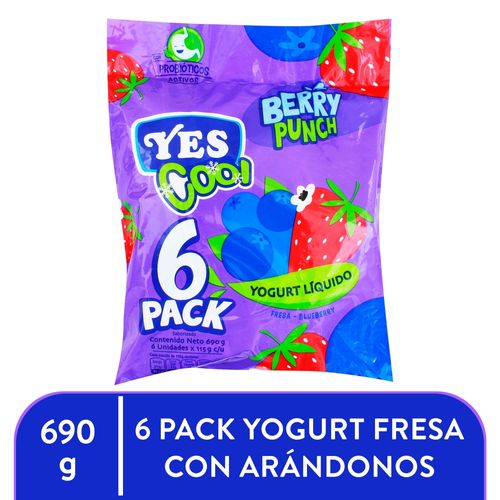 Yogurt Yescool Berry Punch 6pk 690 g