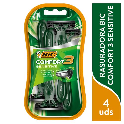 Rasuradora Bic Comfort 3 Sensitive 4Und