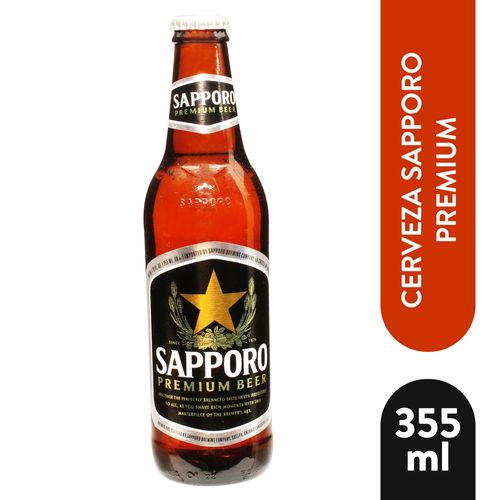 Cerveza Sapporo Vidrio 355 ml