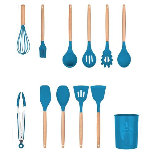 Set Utensilios Silicon Organizador 12Pzs