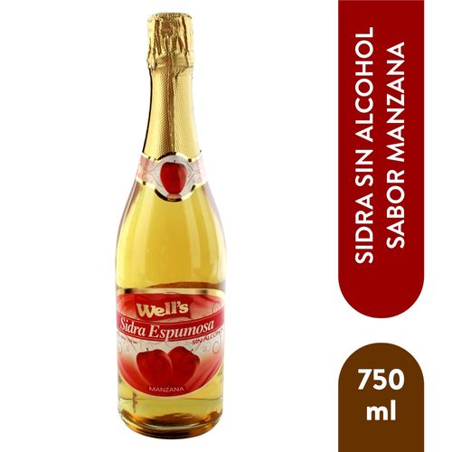 Sidra  Well's de manzana sin alcohol - 750 ml