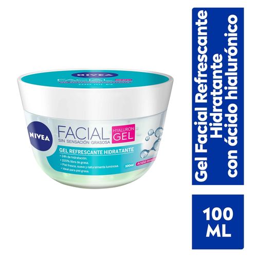 Gel Facial Nivea Refrescante Cuidado Facial Con Ácido Hialurónico - 100 ml