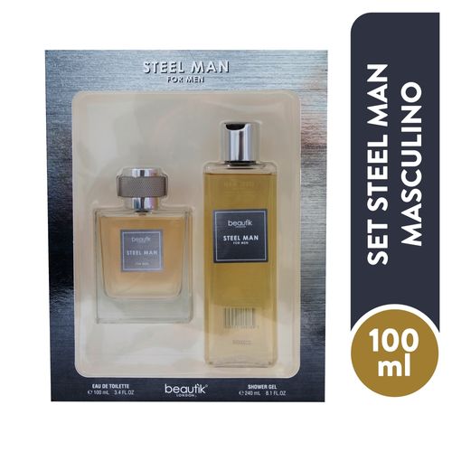 Set Fragancia Beutik London For Men Steel Man 2 piezas - 340 ml