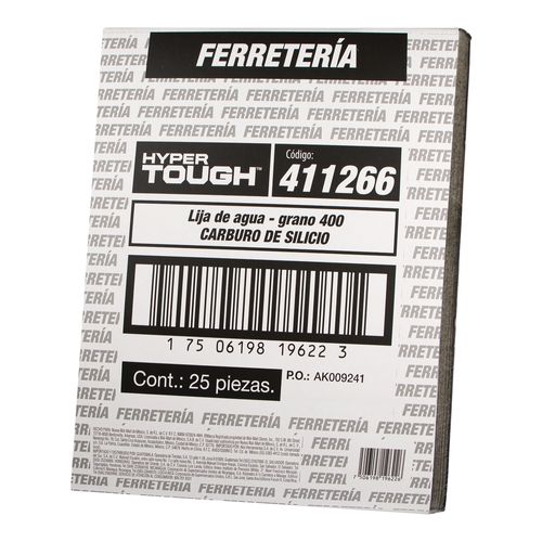 Lija De Agua Hyper Tought Gris Grano De 400