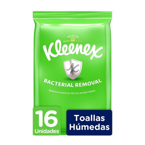 Toallas húmedas Kleenex Bacterial Removal - 16 Uds