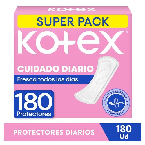 Protectores Kotex Cuidado Diario Super Pack -180 Uds