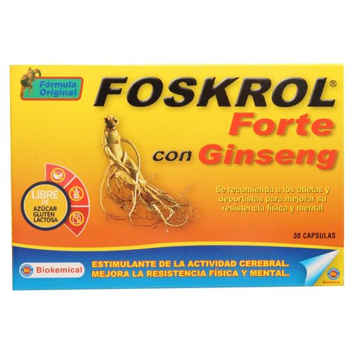 Foskrol Forte C/Ginseng 30 Capsulas