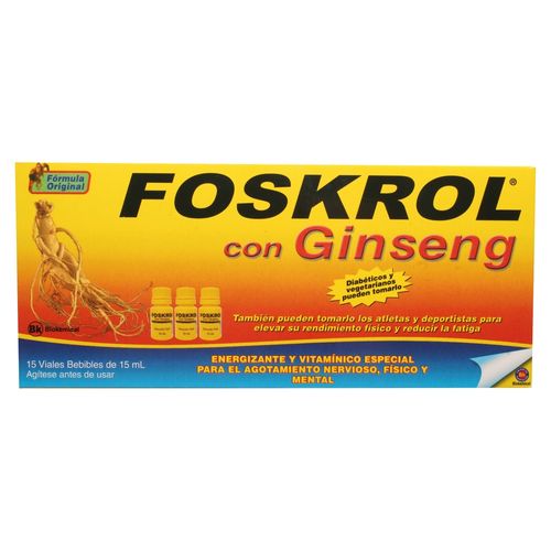 Foskrol Con Ginseng 15 Viales