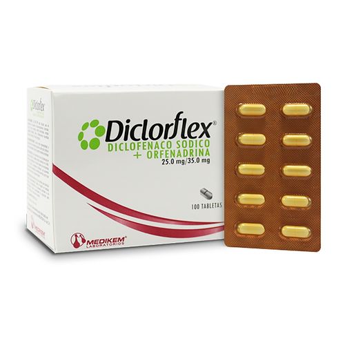 Diclorflex 25Mg 35Mg 100 Tabletas