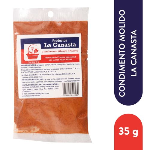 Condimento La Canasta Molido 35 g
