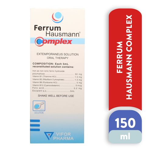 Ferrum Hausmann Vifor 50Mg 150 ml Jarabe