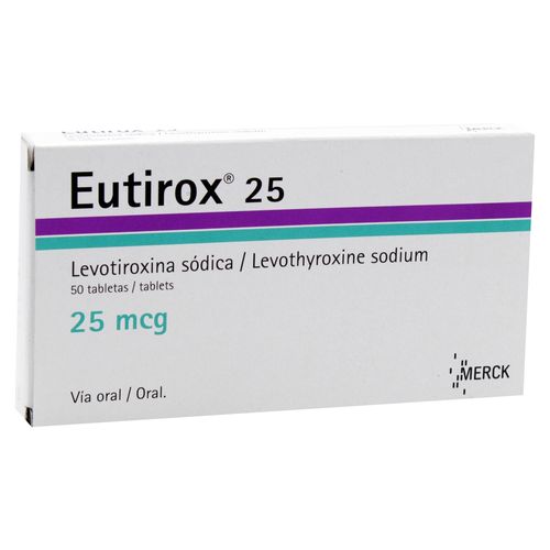 Eutirox Merck 25 Mcg 50 Tabletas