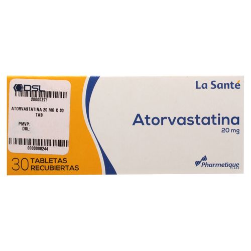 Atorvastatina Sante 20Mg 30Tab