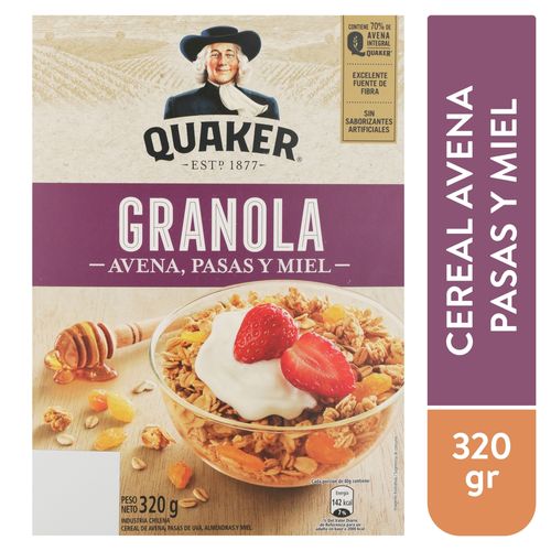 Granola Quaker con pasas y miel - 320 g