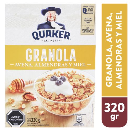 Granola Quaker almendras y miel - 320 g