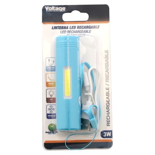 Linterna Recargable Voltage cuerpo metálico