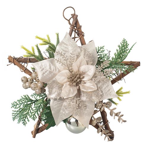 Flor navideña Holiday Time decorativa