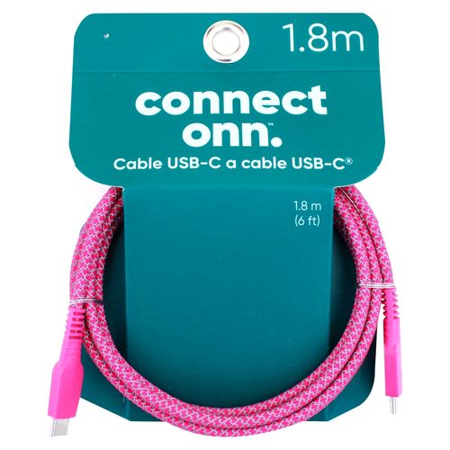 Onn Cable 6 Usb C To Usb C Flash Red