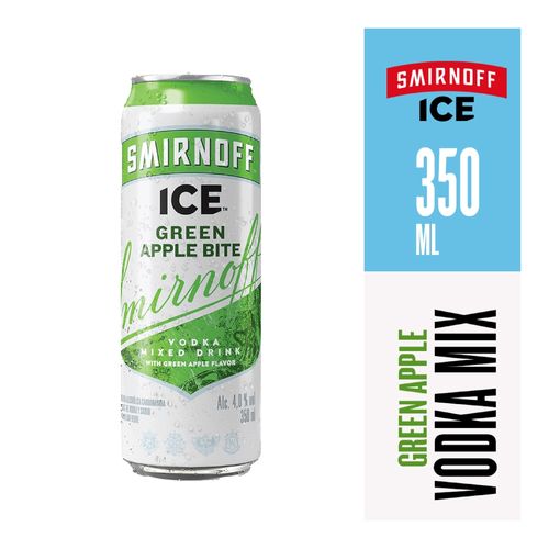 Vodka Smirnoff Ice Manzana Verde Lata - 350 ml