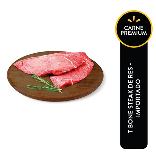 T Bone Steak de Res Importado, Precio Indicado Por Libra (454 g)