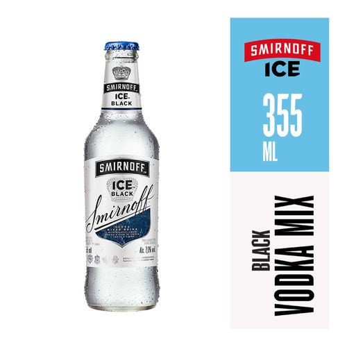 RTD Vodka Smirnoff Ice Black Botella - 355 ml