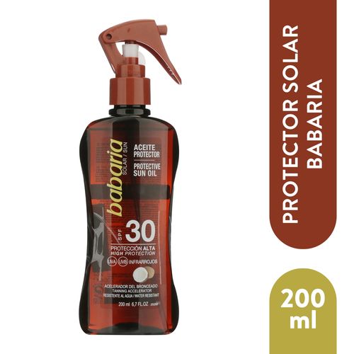 Bronceador Babaria Oil Coco F30 - 200 g