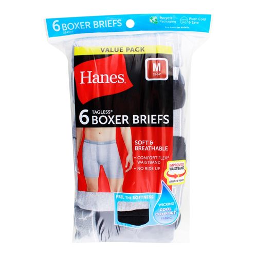 P6 Boxer Brief Hanes Cab Neg Gri S